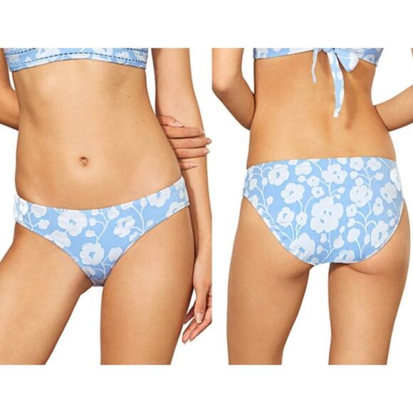 Robin Piccone Sadie‎ Clean Finish Sky Blue Bikini Bottoms Medium NEW $62 - Picture 6 of 6